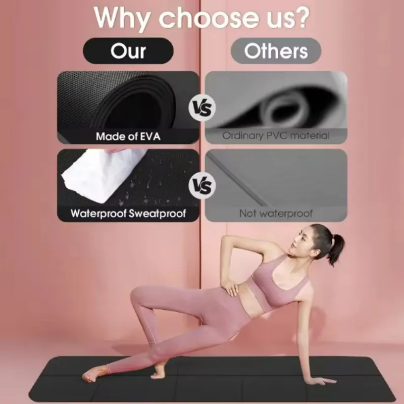 اليوغا حصيرة المضادة للانزلاق الرياضة اللياقة البدنية إيفا الراحة رغوة 4 مللي متر سميكة اليوغا حصيرة لممارسة اليوغا وبيلاتيس بساط جمباز