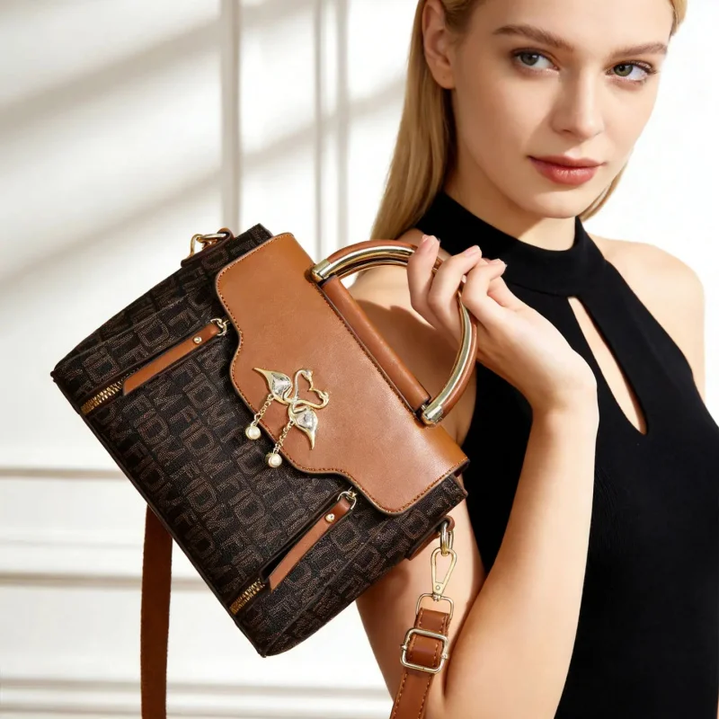 printed letter bags, cross-body bags, large capacity, buy a large bag and get a small bag for free, birthday gift for wife view 4