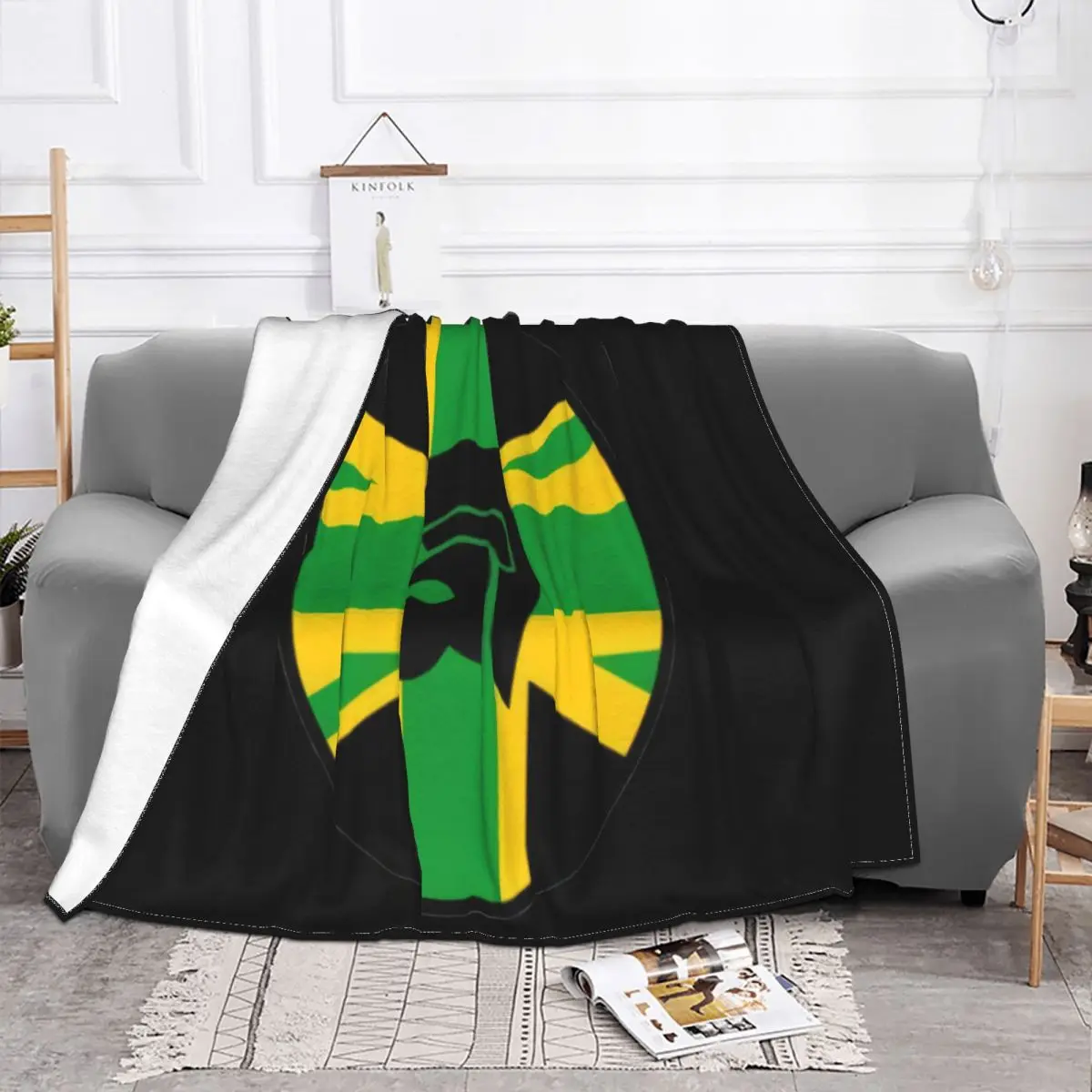 Classic 60S Reggae Trojan Swea Oversize Style Better Goth Crewneck Original Creative Design Print Hot Sale Throw Blanket