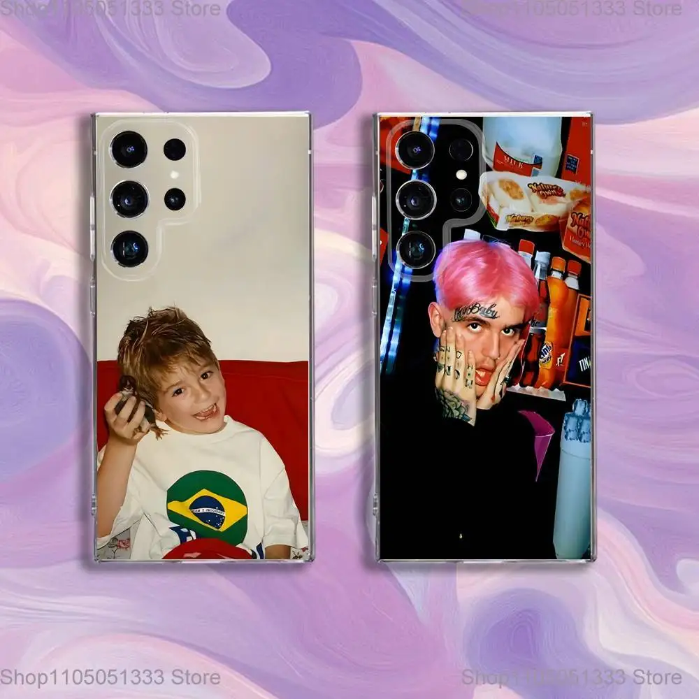 

L-Lil Peep Cry Baby Phone Case For Samsung S24,30,21,22,23,20 FE,lite,PIus,Ultra,5G,Note,9,10 Transparent Cover