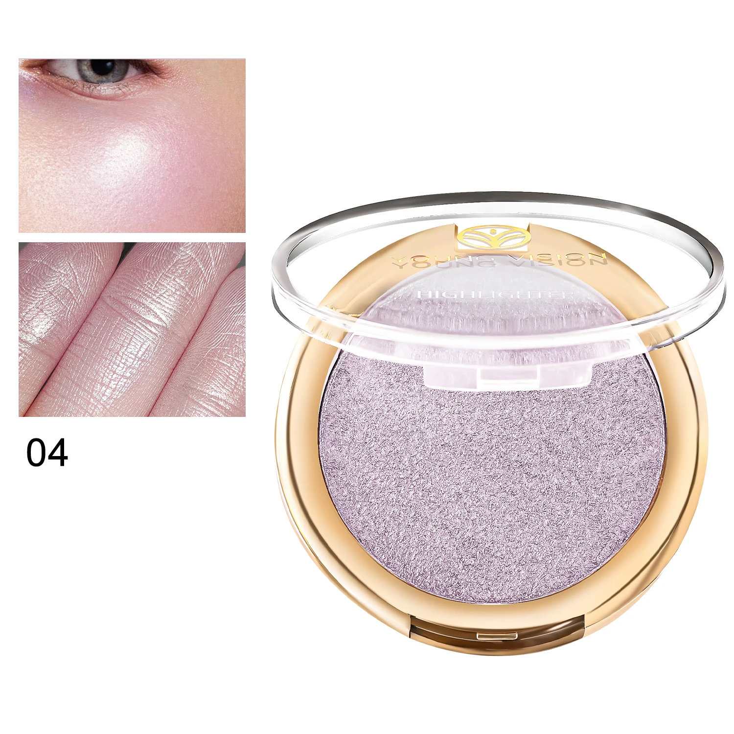 يونج فيجن 6 ألوان لؤلؤية لامعة هيغليغتر مسحوق تحديد الوجه فائق الإضاءة للنحت والتسليط الضوء #6