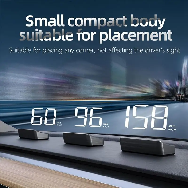 A64P-Head Up Display For Car, Car HUD Windshield Speedometer Projector With Speed,Automatic Light Sensing, For All Car Models