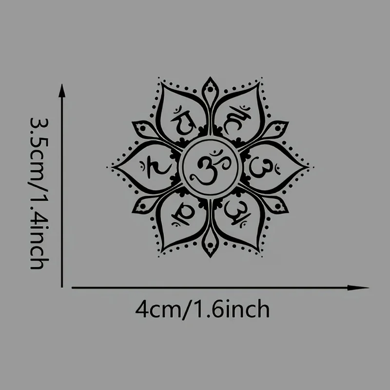 2pcs Chakra Symbols Namaste Mandala Waterproof Vinyl Sticker Decal Car Side Mirror Water Bottle Laptop Car Window Styling Decal view 4