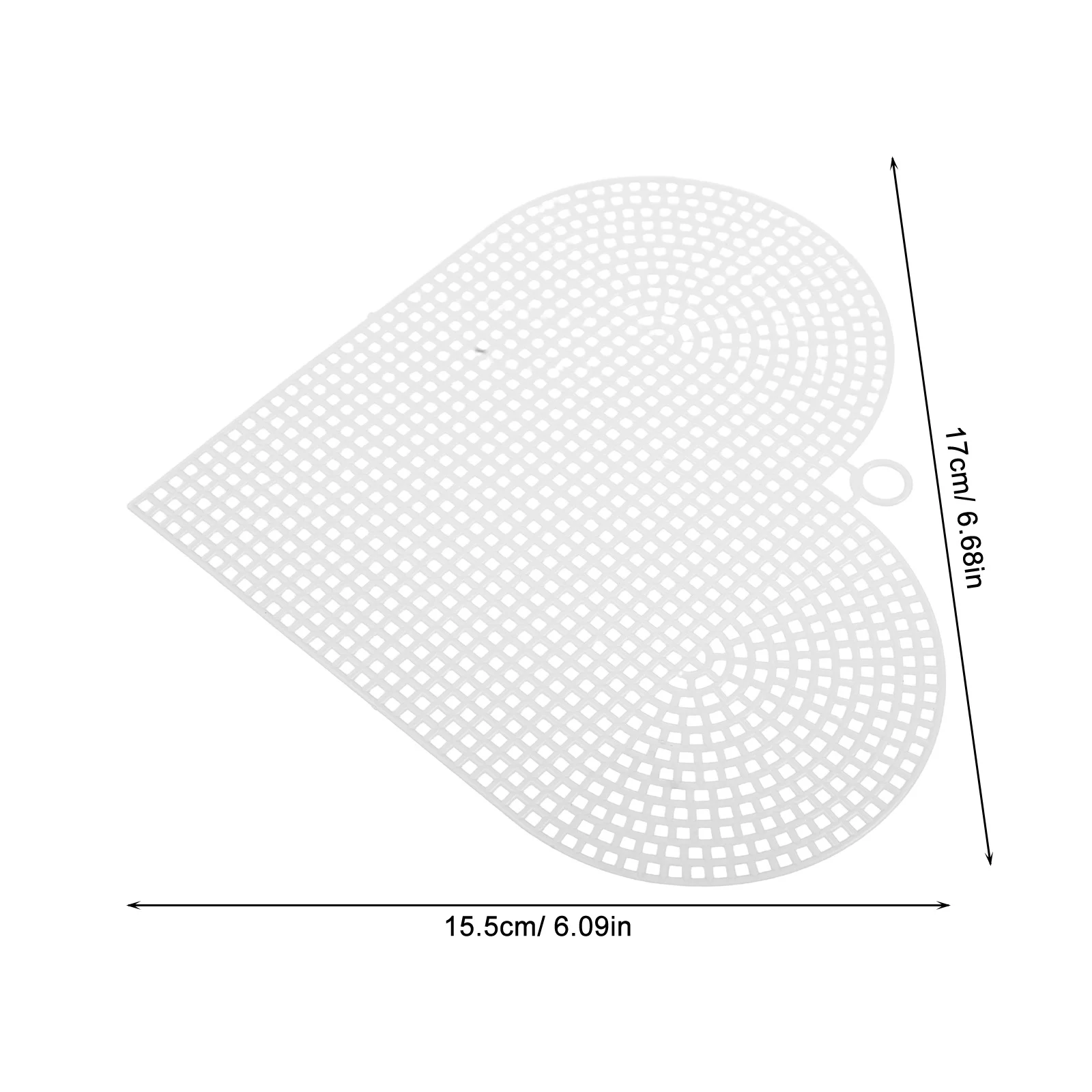 6 قطع من صفائح شبكية بلاستيكية شفافة بتصميم قلب لخياطة الكروشيه، عناصر زخرفية ذاتية الصنع، حصيرة شبكية مرنة لصنع الحقائب