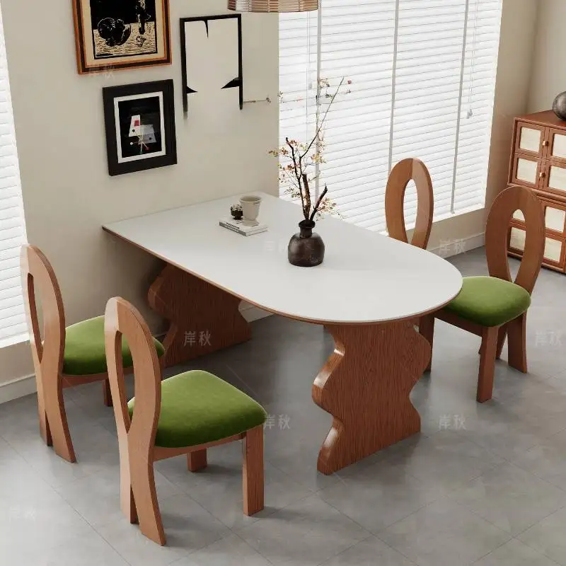 

Design Nordic Dining Tables Oval Reading Study Space Saving Dining Tables Salon Luxury Modern Tavola Da Pranzo Home Furniture