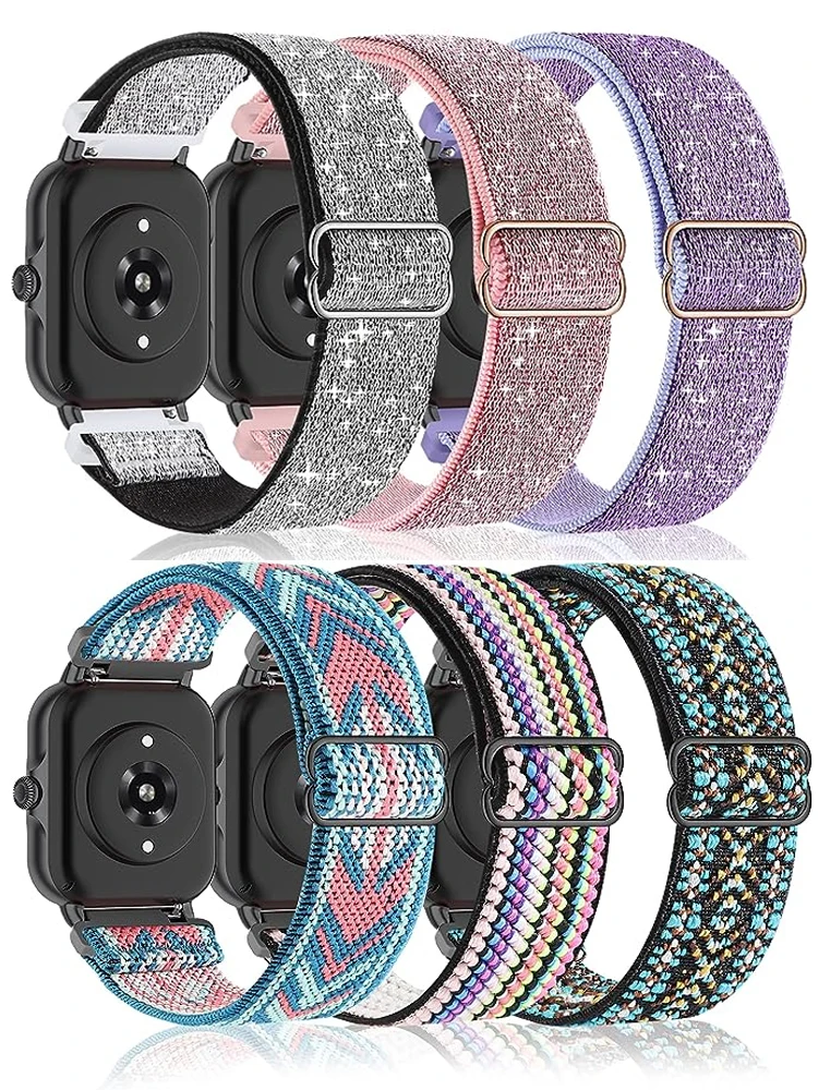 Shiny Elastic band For Amazfit gtr-gts-4-3-2-2e-mini-pro-Stratos Bohemian Pride Nylon bracelet bip-U-pro-S-lite 20mm 22mm Strap