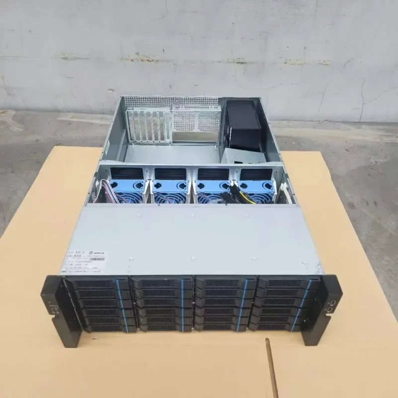 4U Industrial Storage Rack Case, 24‑Drive Positions, ATX Power Supply Bay, 12Gb Expandable HDD Backplane