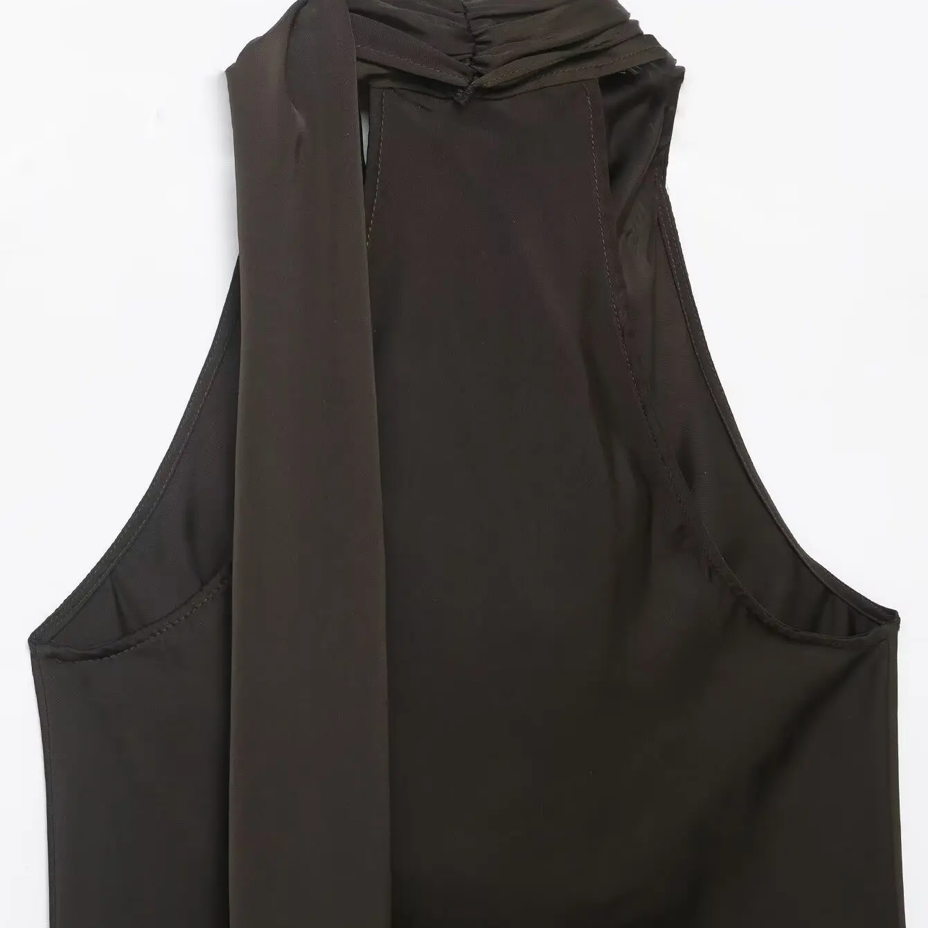 NINE ZAR Top casual in raso da donna con decorazione a nappa Gilet europeo Sle H-ape lunghezza ort in fibra di poliestere