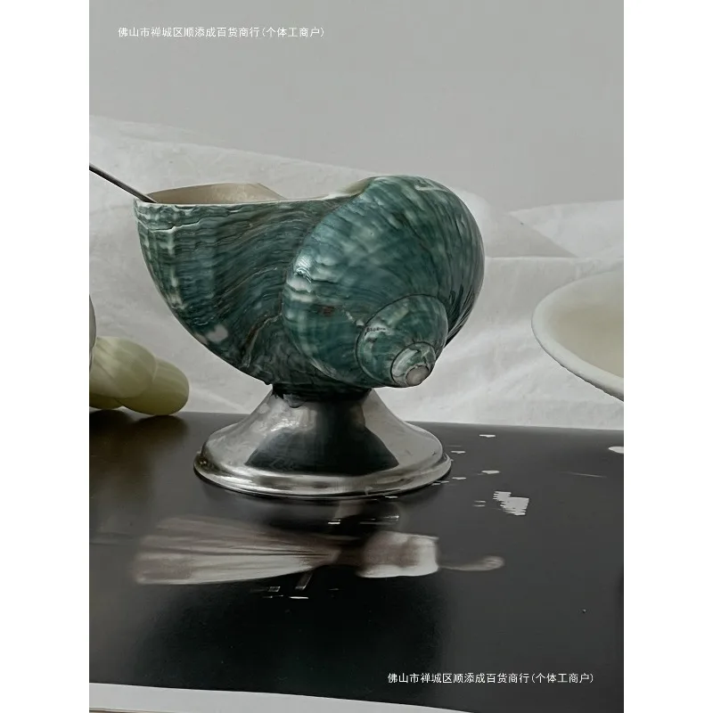 Goblet Blogger Natural Niche Wine Glass Creative Vintage Conch Champagne Glass Cute Metal