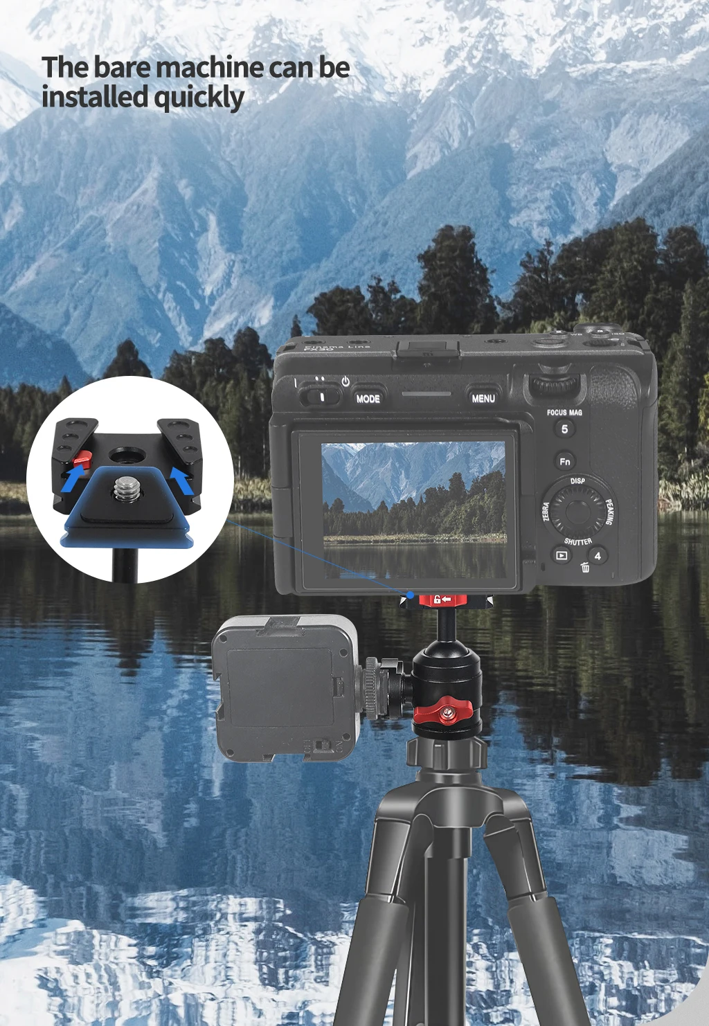 FX3 FX30 Kamera Half Cage Rig für Sony SLR Schutzrahmen 1/4 3/8 Kaltschuh Schnellspanner V-Lock Stativ Stabilisatorhalterung – Detail 8