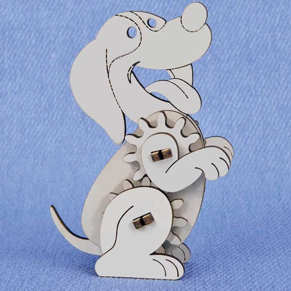 

6 set Puzzle Diy Assembly 3D Wooden Kit Educational For Kids Adults Craft Building Set Wooden Puzzle Home Decor Gift