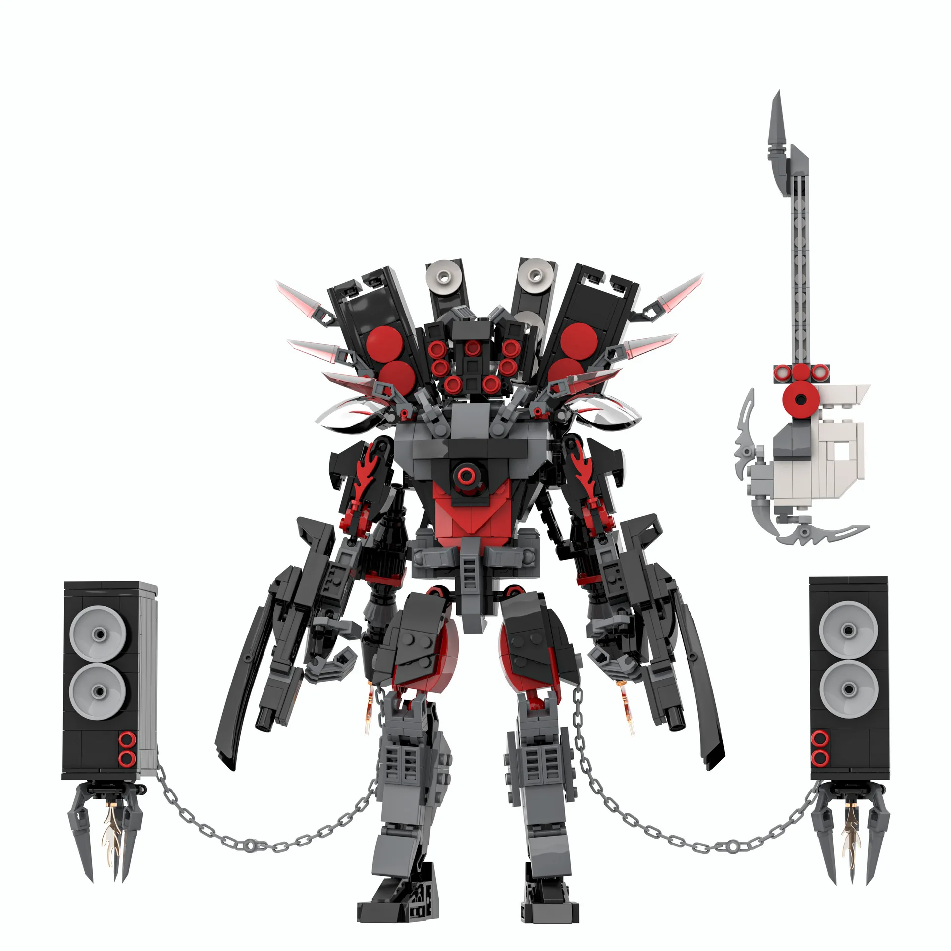 

727PCS Guitar Sound Man Building Blocks Model Music Toy Robot Gift Holiday Gift