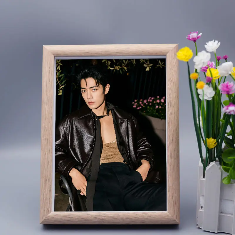 Sean Xiao Zhan Xiaozhan Milan Fashion Week 2024 Wood Poster Picture Photo Frames for Desk Decoration Fans Gifts