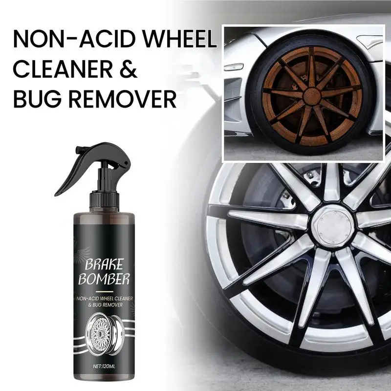 

Car Rim Cleaner 120ml Automotive Powerful Cleaning Spray Universal Auto Brake Portable Cleaning Spray For Removes Wheel dirt