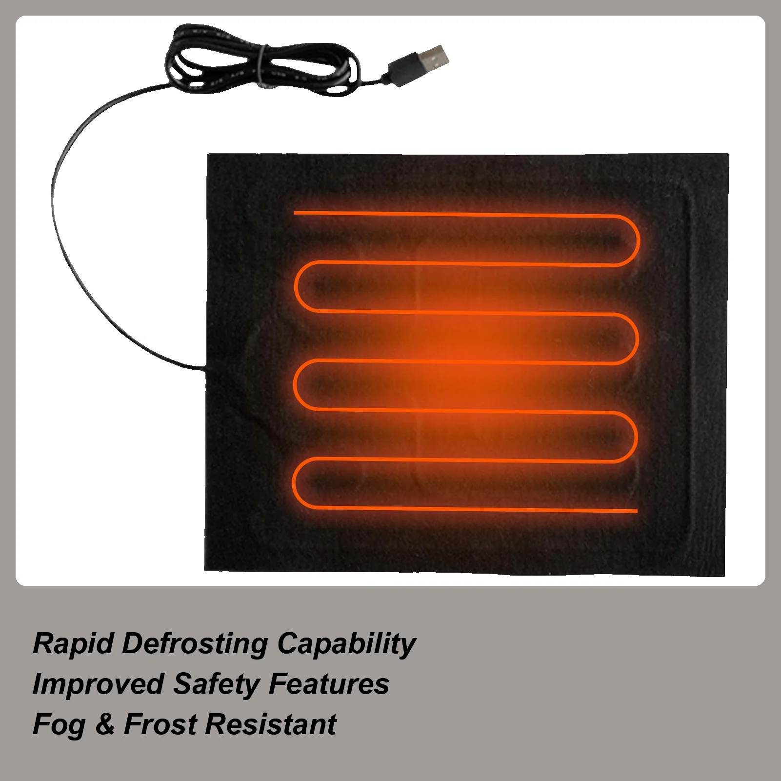 Electric Heating Pad For Car Compact Cold Weather Auto Windshield Snow Ice Remover Heater For Truck Sedan Minivan Morning