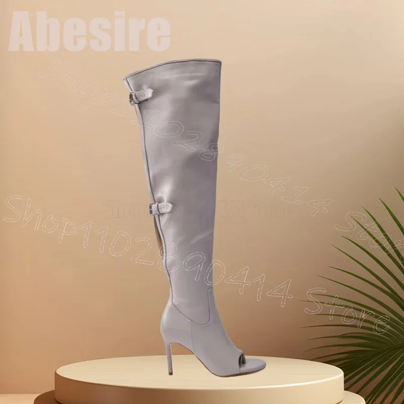 

Black Hollow Design Buckle Pointed Toe Boots Buckle Strap Women Shoes Thin High Heels Sexy Party Dating 2025 Zapatos Para Mujere