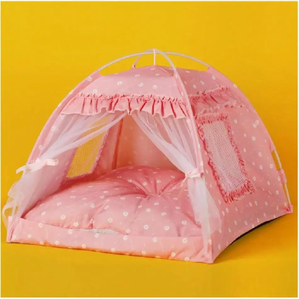 

Bed Tent House - Kitty Cute Beds Indoor,Small Dog House Indoor/Outdoor Cave Nest Bed Small Dog Tent For Cat,Puppy T