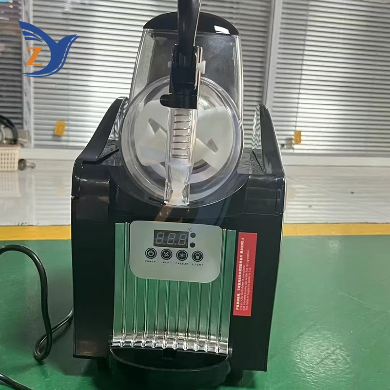 Slush Cold Drink Snow Melt Machine Single Cylinder Commercial Pellet Juice Beverage Automatic Mixing Smoothie Milk Tea Smoothie