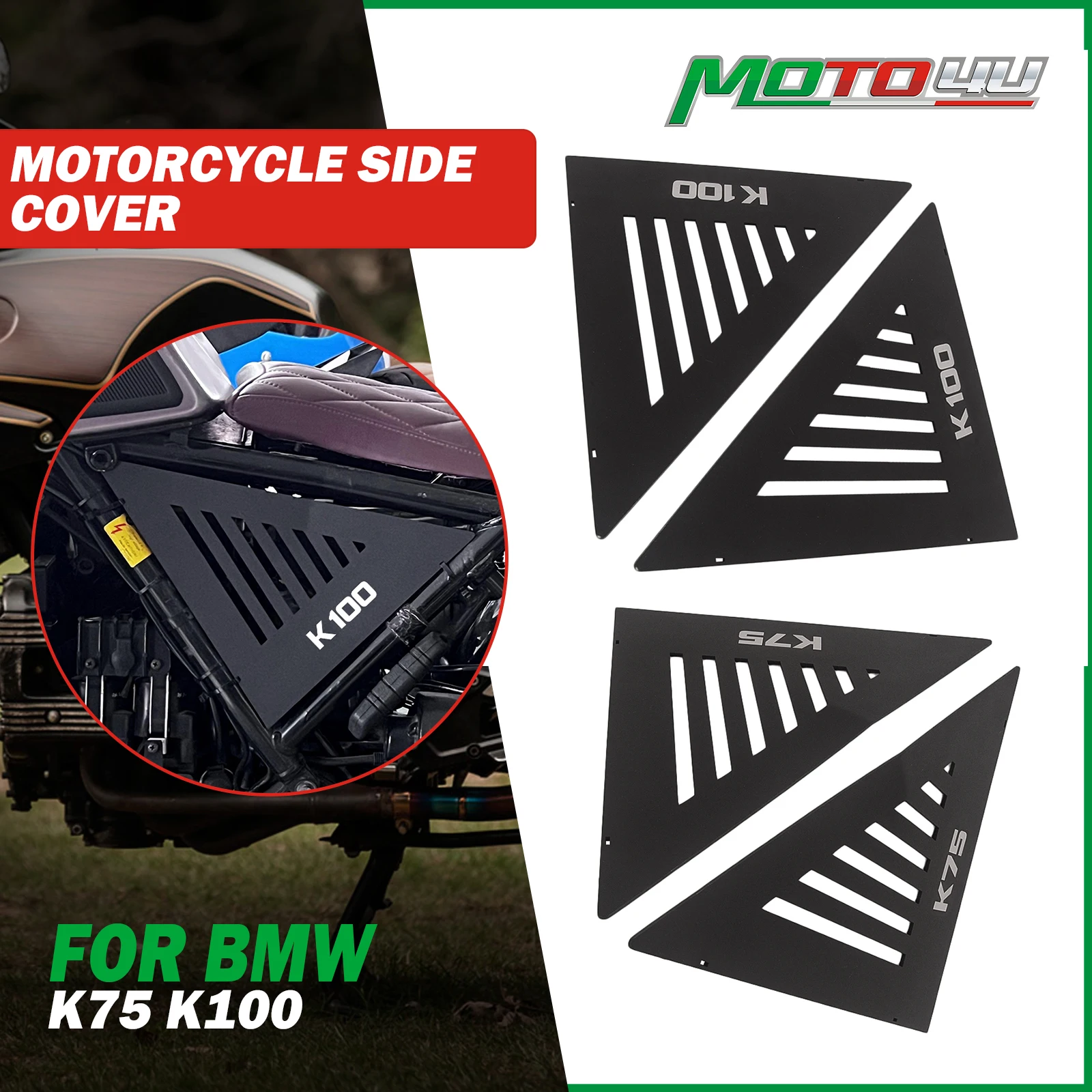 

For BMW K75 K100 K100RS K100 RT Motorcycle Aluminium Side Panel Side Cowl Fairing Cover Frame Guard Protector Airbox Covers