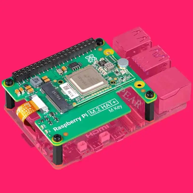 Imagem -04 - Raspberry pi Kit Original ai Hailo8l 13tops 26tops Pcie M.2 Hat Mais Placa para Pi5 Oficial