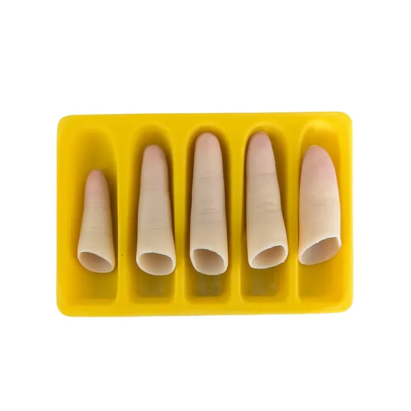 Silicone Finger Cots for Manicure Practice Fake Fingers Nail Art Training Tools Reusable Protective Tips