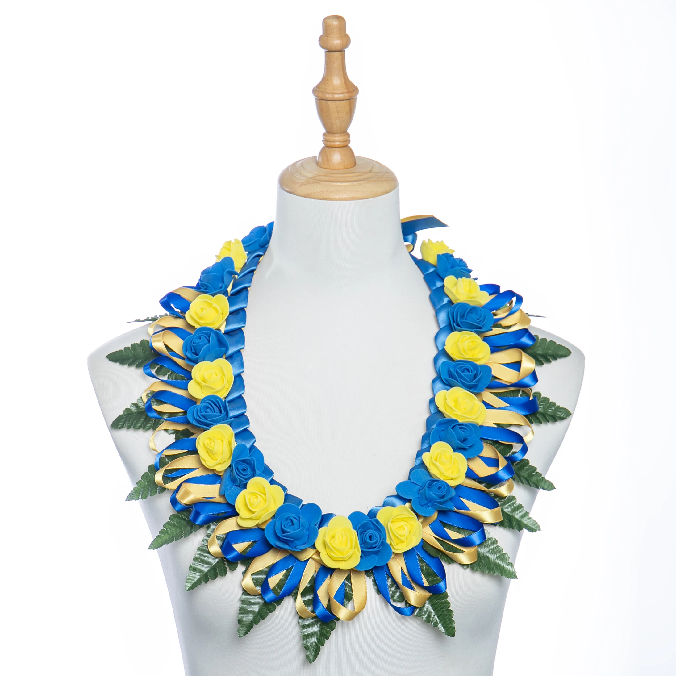 64CM Samoa Schiuma Fiori e seta Foglia persiana Leis Halloween Party Celebration Collana natalizia per anniversario di matrimonio