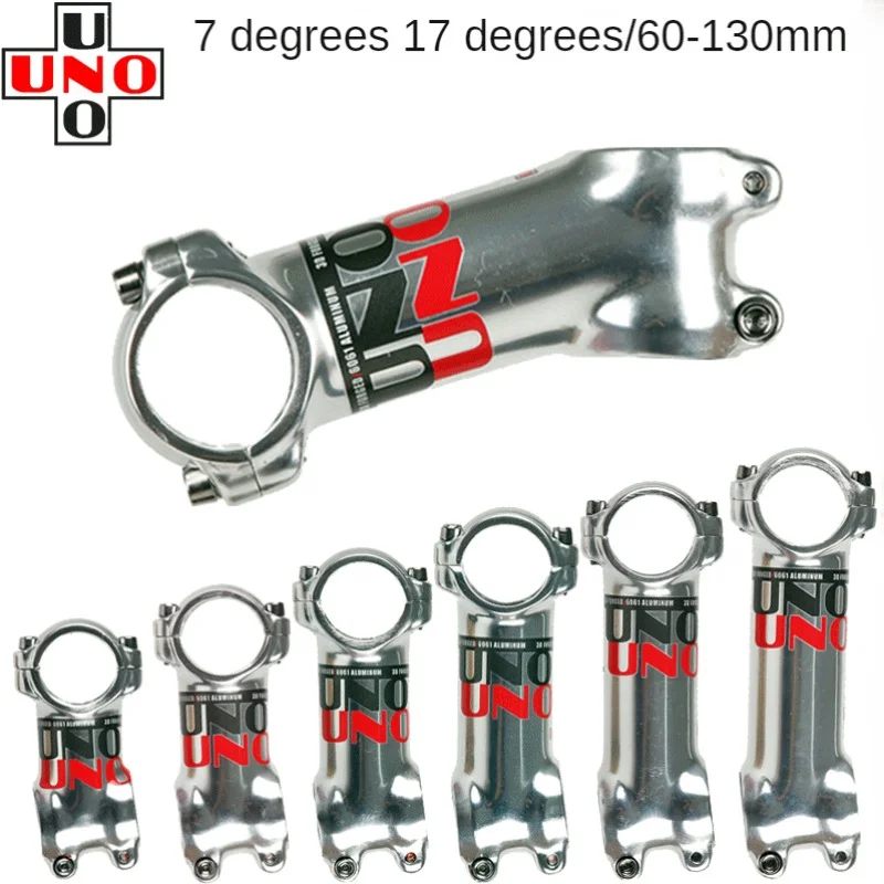 UNO Bike Stem 7 17 35 Degrees MTB Road Mountain  Handlebar  60/70/80/90/100/110/120/130mm Ultralight Silver Bicycle