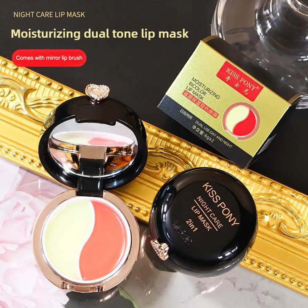 Moisturizing Dual Color Sleep Cushion Lip Mask Moisturizes Nourishes Lighten Lip Lines Lip Mask Original Skin Care Beauty