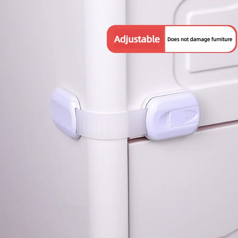 

6Packs Children Safety Strap Locks Baby Locks for Cabinets and Drawers, Toilet, Refrigerator , Anti-pinch Safety Lock Buckle