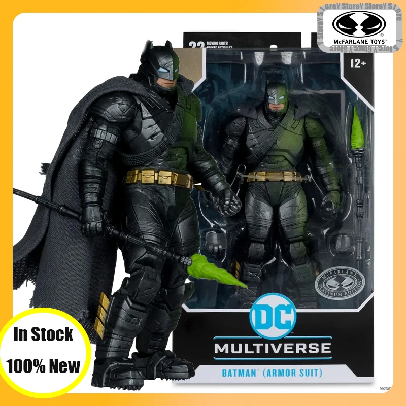 Original McFarlane Toys Batman V Superman: Dawn of Justice Batman Armored Suit Platinum Edition Action Figure Collection Gift