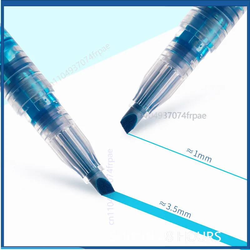 For ZEBRA WKP1 SPARKY Highlighter Pen Large‑Capacity Ink No‑Smudge On Ruler Chisel Tip Student Marking Pen(5PCS)