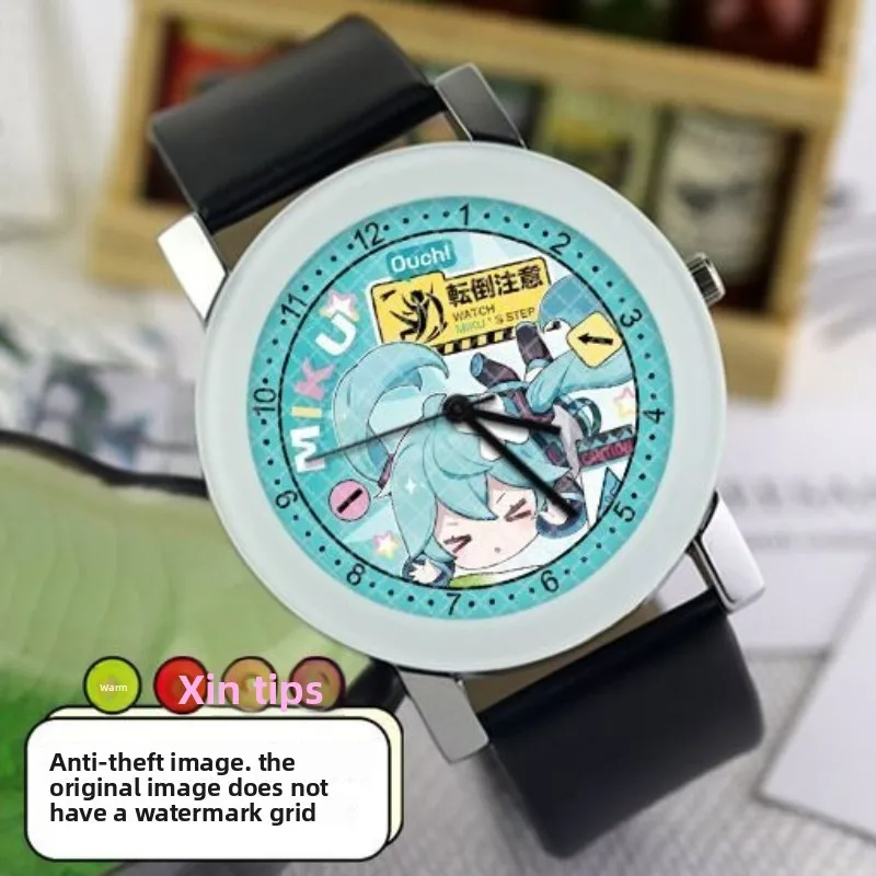 

Часы с изображением Хатсуне Мику, аниме-мерч, милые студенческие часы, креативные, кавайные, для девочек, 2D, аналоговые, кварцевые, подарок на праздник, оптом.