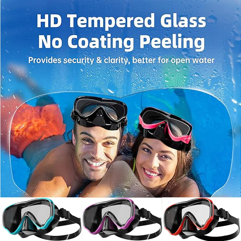 

Панорамная маска для дайвинга с большой оправой, оборудование для подводного плавания, полностью сухое подводное плавание, большая оправа, очки для плавания высокой четкости