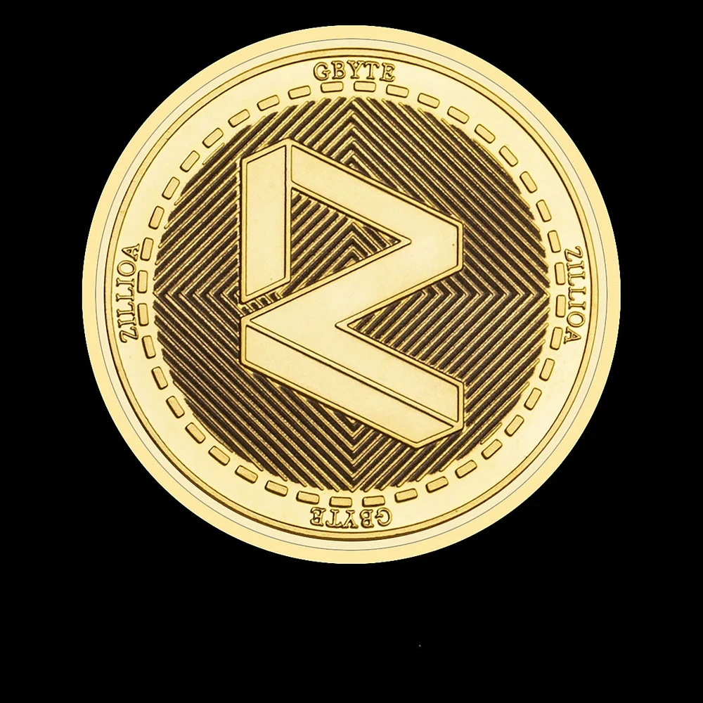 Golden Plated Byteball Cryptocurrency Verge Physical Crypto Souvenirs Coins and Non-currency Commemorative Coin