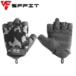 1 Pair Fitness Gym  Camouflage Cycling Gloves Women Man Weightlifting Outdoor Palm Protection