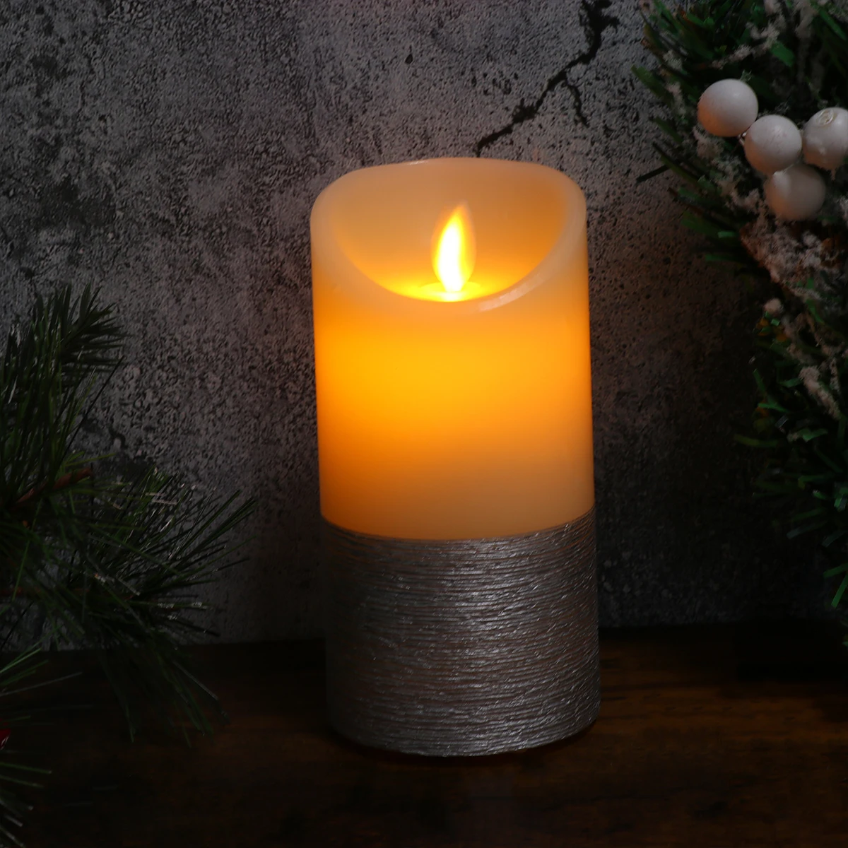 

Bright Lights Party Decorations Flameless European American Tabletop Candles Lamps LED Silver Handicraft