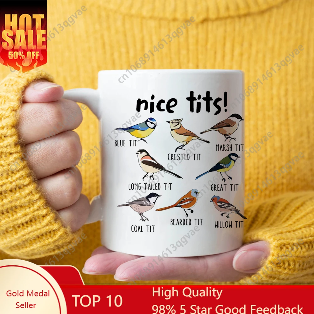 

Nice Tits Mug 11oz Ceramic Coffee Mug Bird Watching Enthusiast Photography Lover Birthday Gift