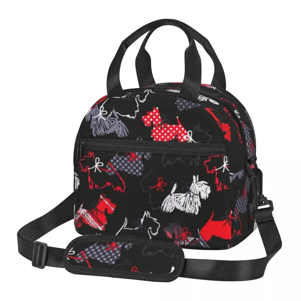 

Large Capacity Insulated Cooler Picnic Case Cute Cat Pattern Print Thermal Drink Carrier Lunch Handbag Food Storage Bags