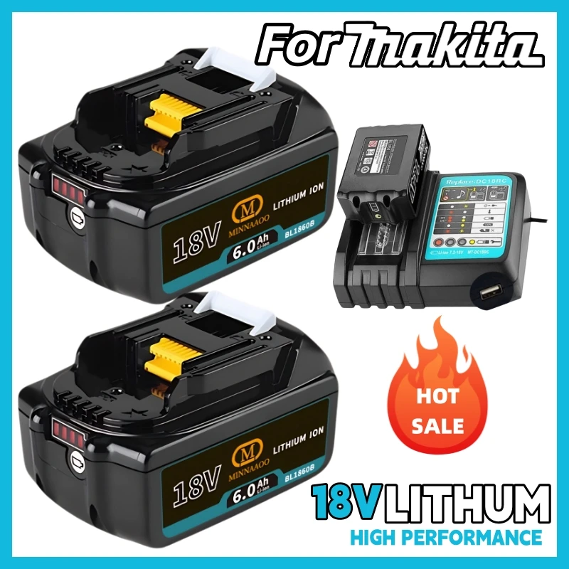 

Оригинальный литий-ионный аккумулятор Makita 18 В 6,0 Ач BL1850b BL1850 BL1860 BL1830 BL1815 bl1840 Замена быстрой зарядки LXT400