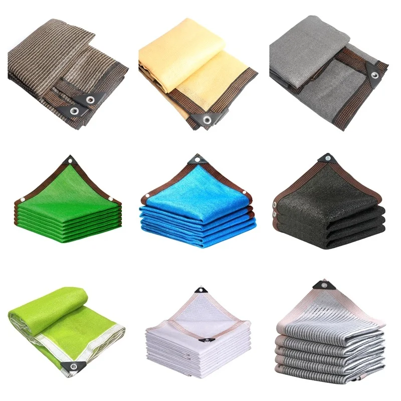 9 Colors 70~95% UV Block HDPE Sun Shade Net Home Balcony Privacy Screen Garden Flower Plants Cover Sails Mesh Sunshade Net