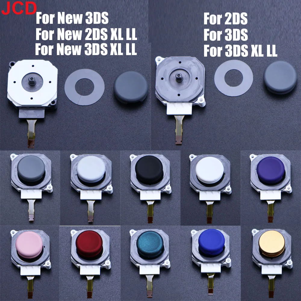 

JCD 1set For 3DS 3DSXL 3DSLL Controller Analog Dust Ring PAD Rocker Stick Cap Button 3D Thumbstick Joystick For New 2DS 3DS LLXL