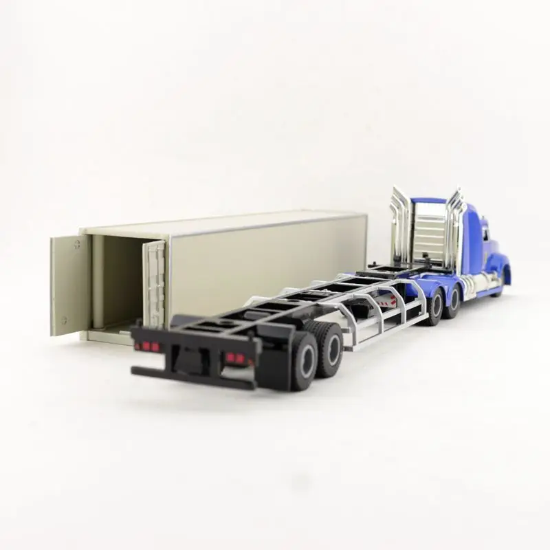 1:50 Scale Diecast Alloy Toy Vehicle Model Kenworth Container Transport Truck Engineering Car Educational Collection Gift Kid