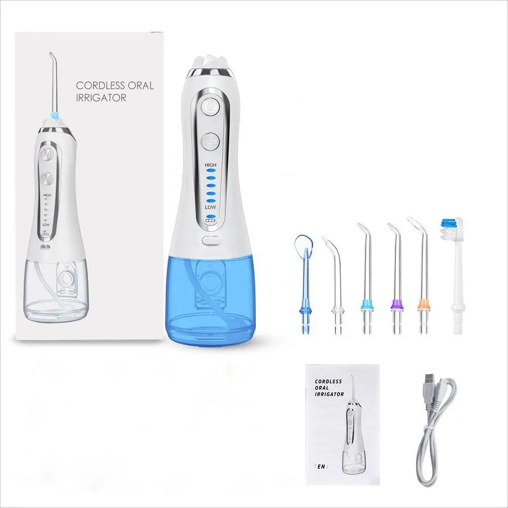 

5 Mode Oral Irrigator USB Rechargeable Dental Floss Portable Dental Water Flosser Jet 300ml Irrigator Dental Teeth Cleaner+6 Jet