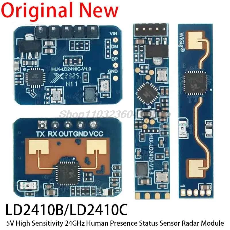 Hi-Link HLK-LD2410 LD2410B LD2410C 5V Mini FMCW 24G Smart Human Presence Status Sensor Radar Module Consumer Electronic