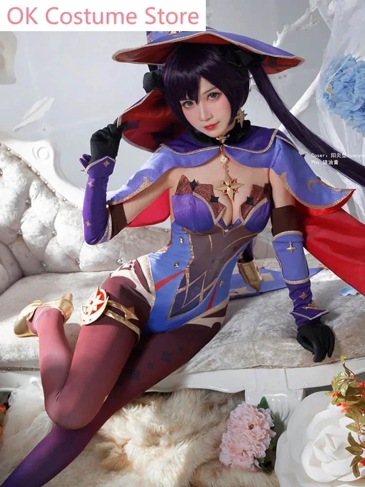 CosplayAnime! بدلة لعبة Genshin Impact Mona XingTianShuiJing بدلة رائعة زي تنكري زي حفلات الهالوين Wo #3