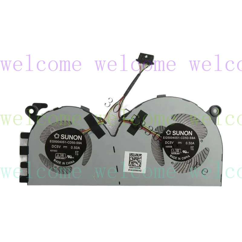 New Laptop CPU Cooling Fan For MI XIAOMI 13.3 air 161301   -FF FC FB FN FL metal fan blade EG500 40S1-CD50-S9A DC5V 0.50A @