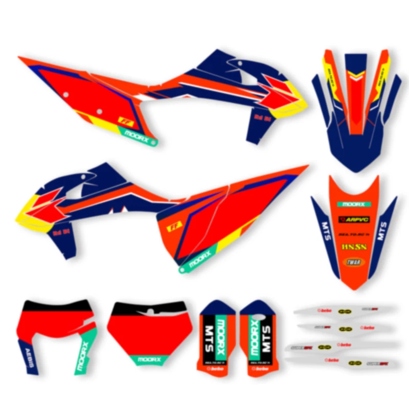 

DSMTECH For KTM EXC EXC-F 2020 2021 2022 2023 150 200 250 300 350 450 500 Graphics DECALS Stickers For 2019-2022 SX SXF 006