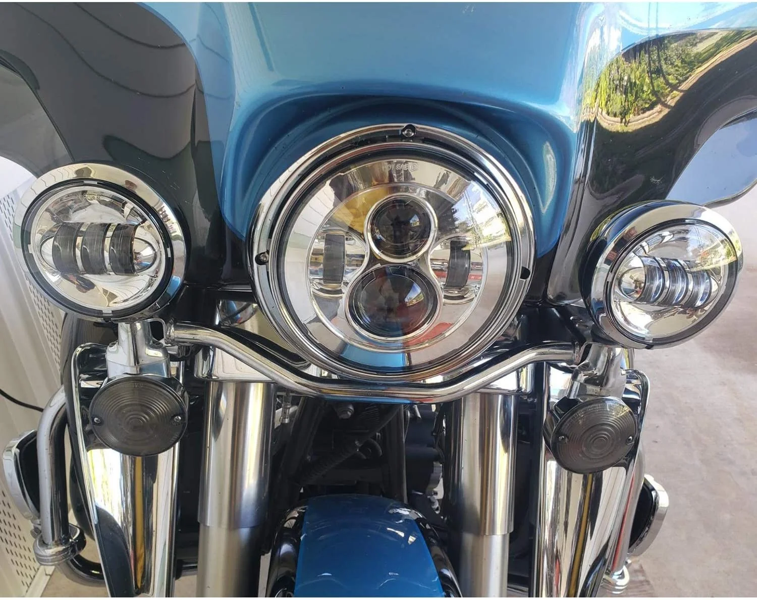 

Hot Sale Motorcycle Headlight and Fog Light Kits 7"Led Motorcycle Headlight 4.5" Fog Lamps for Ha-rley Dav-idson