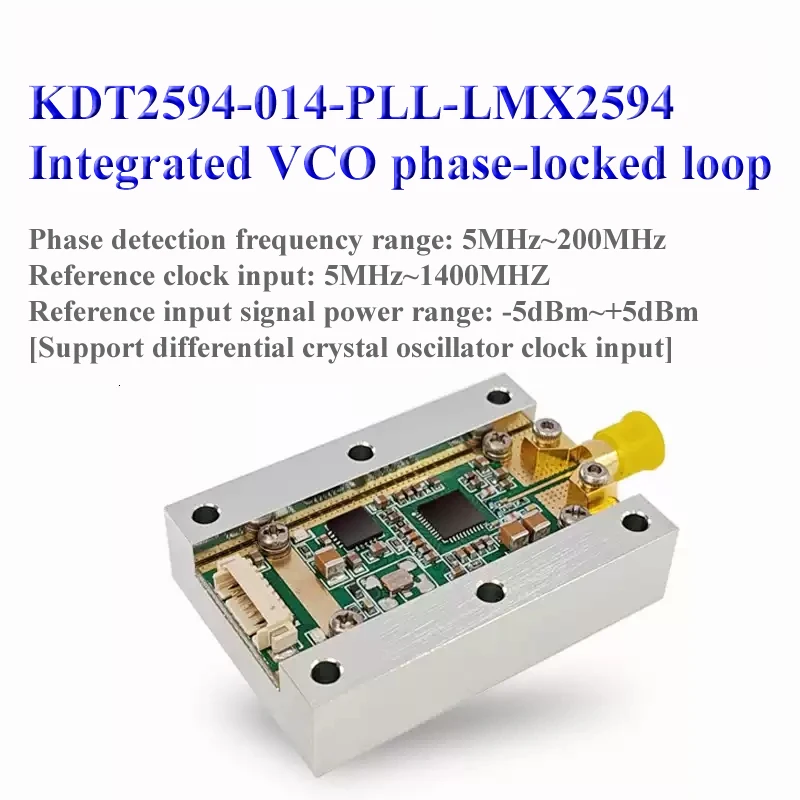 LMX2594 Module Phase-locked Loop 10M-15GHz High-frequency Microwave with Heat Dissipation Aluminum Block Point Frequency Source