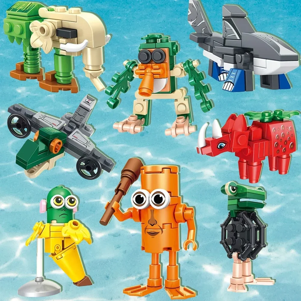 Tung Tung Sahur ‌   Фигурка Блок Игрушка Tralalero Tralala ‌ ,LiriLi Larlla ‌ ， ‌ Boneca Ambalam ‌   Фигурки, игрушки, строительные блоки, подарочная слепая коробка